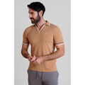 Polos sur Grenoble : Polo Enorsia Polo classique &agrave; col en V Beige