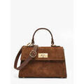 Sac a main Milano Sac port&eacute; &eacute;paule Velvet caviar cuir VELVET CAVIAR 96C-0VC25116 Marron Grenoble