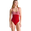 Maillots de bain Lisca Maillot de bain une pi&egrave;ce pr&eacute;form&eacute; BONDI BEACH Rouge
