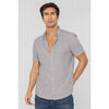 Chemise Enorsia Chemise ray&eacute;e &agrave; manches courtes Gris