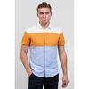 Chemise Enorsia Chemise en m&eacute;lange de lin &agrave; bloc de couleur Multicolore