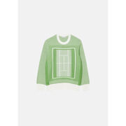 Pull Lacoste Pull graphique court de tennis - vert
