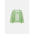 Pull Lacoste Pull graphique court de tennis - vert