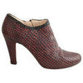 Bottes femme sur Grenoble : Boots Prada Talons en cuir bordeaux