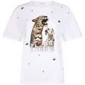 Tee-shirts sur Grenoble : T-shirt Liu Jo T-shirt avec imprim&eacute; et broderies Marron