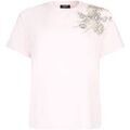 Polo Liu Jo T-shirt orn&eacute; de broderies Rose