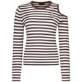 Pull Liu Jo Pull &agrave; rayures avec d&eacute;coupes Marron