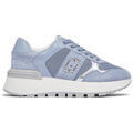 Baskets femme sur Grenoble : Baskets basses Liu Jo Sneakers &agrave; plateforme en daim et maille filet Bleu