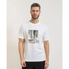 T-shirt HUGO T-shirt Deyss homme avec imprim&eacute; graphique Blanc