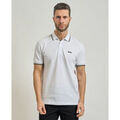 Polo BOSS Polo Paddy pour homme avec rayures contrast&eacute;es Blanc Grenoble
