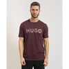 T-shirt HUGO T-shirt Dulivio homme avec logo imprim&eacute; Marron