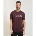 T-shirt HUGO T-shirt Dulivio homme avec logo imprim&eacute; Marron