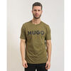 T-shirt HUGO T-shirt Dulivio homme avec logo imprim&eacute; Vert
