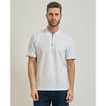 Polo BOSS Polo Pei pour homme avec fermeture &eacute;clair Blanc