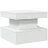 Tables basses VidaXL Table basse avec lumi&egrave;res LED blanc 50x50x40 cm Blanc Unique. . Maison & D&eacute;co > Tables basses.