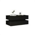 D&eacute;coration sur Grenoble : Tables basses VidaXL Table basse avec lumi&egrave;res LED noir 90x50x40 cm Noir Unique. . Maison & D&eacute;co > Tables basses.