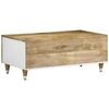 Tables basses VidaXL Table basse 100x54x40 cm bois de manguier massif marron Marron Unique. . Maison & D&eacute;co > Tables basses.