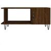 Tables basses VidaXL Table basse Bois d'ing&eacute;nierie Ch&ecirc;ne Marron 90x50x40 cm Marron Unique. . Maison & D&eacute;co > Tables basses.