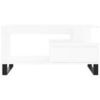 Tables basses VidaXL Table basse Bois d'ing&eacute;nierie Blanc 90x49x45 cm Blanc Unique. . Maison & D&eacute;co > Tables basses.