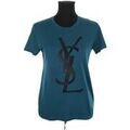 T-shirt Saint Laurent T-shirt en coton bleu Grenoble