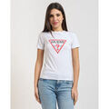 Tee-shirts sur Grenoble : T-shirt Guess T-shirt Col Rond Manches Courtes Slim Iconic femme Jeans