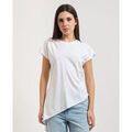 T-shirt Fracomina T-shirt femme &agrave; coupe &eacute;vas&eacute;e Blanc Grenoble