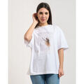 Tee-shirts sur Grenoble : T-shirt BOSS T-shirt pour femmes avec imprim&eacute; ballerine Blanc