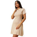Robes sur Grenoble : Robe courte La Modeuse Robes pour femme - Beige -