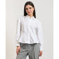 Chemises sur Grenoble : Chemise HUGO Chemise Emperor femme avec ourlet p&eacute;plum Blanc