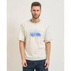 T-shirt HUGO T-shirt Nothal homme avec coutures contrast&eacute;es Blanc