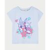 T-shirt enfant Billieblush T-shirt Jersey Coupe Ample Effet M&eacute;tallis&eacute; Bleu