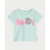 T-shirt enfant Billieblush T-shirt Coton &Eacute;lasthanne Slim Fit Paillettes Vert