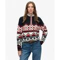 Pull Superdry Pull &agrave; demi-zip Intarsia