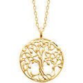 Collier Brillaxis Collier Arbre de vie plaqu&eacute; or Jaune Grenoble