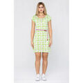 Robe courte Enorsia Robe en jersey imprim&eacute;e ceintur&eacute;e Vert