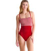 Maillots de bain Lisca Maillot de bain une pi&egrave;ce bustier sans armatures BONDI BEACH Rouge