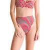 Maillots de bain Lisca Bas maillot slip de bain &eacute;chancr&eacute; taille haute BONDI BEACH Rouge