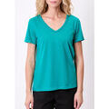 T-shirt La Fiancee Du Mekong T-shirt coton bio uni col tress&eacute; EMON Vert Grenoble
