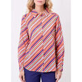 Chemise La Fiancee Du Mekong Chemise imprim&eacute;e droite voile de coton bio FEBINY Orange Grenoble