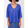 Pull sur Grenoble : Pull La Fiancee Du Mekong Pull uni en maille fine et l&eacute;g&egrave;re AMIL Bleu