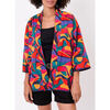 Gilet La Fiancee Du Mekong Veste kimono imprim&eacute;e r&eacute;versible coton bio WEZA Multicolore