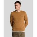 Pulls/Sweat sur Grenoble : Pull Lyle & Scott KN2136V COTTON CREW-X571 PANEL BROWN