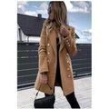 Manteaux sur Grenoble : Manteau Kebello Manteau Mi Long F, Marron