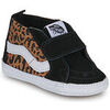Baskets montantes enfant Vans SK8-Hi Crib LEOPARD BLACK/BROWN