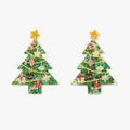 Boucles d'oreille sur Grenoble : Boucles oreilles Lollipops Boucles d'oreilles sapin guirlandes Collection No&euml;l Vert