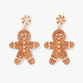 Boucles d'oreille sur Grenoble : Boucles oreilles Lollipops Boucles d'oreilles pains d'&eacute;pices Collection No&euml;l Marron
