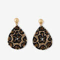 Boucles d'oreille sur Grenoble : Boucles oreilles Lollipops Boucles d'oreilles gouttes l&eacute;opard L&eacute;opard f&eacute;lin Noir