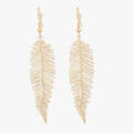 Boucles oreilles Lollipops Boucle d'oreille plume filigrane Dor&eacute; Grenoble