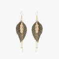 Boucles d'oreille sur Grenoble : Boucles oreilles Lollipops Boucles d'oreilles pendantes plumes Dor&eacute;