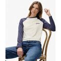 T-shirt Superdry Haut de baseball &agrave; manches longues avec logo essentiel Grenoble